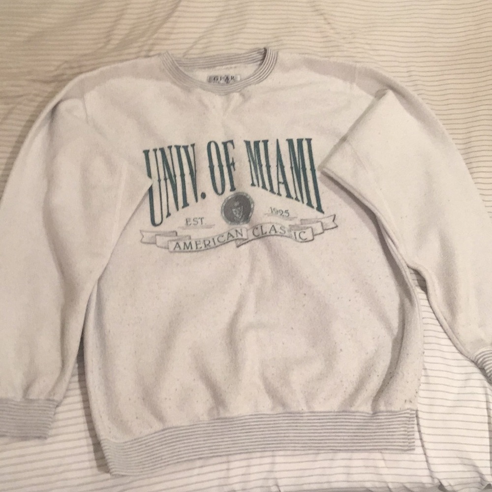 University of Miami crewneck sweater